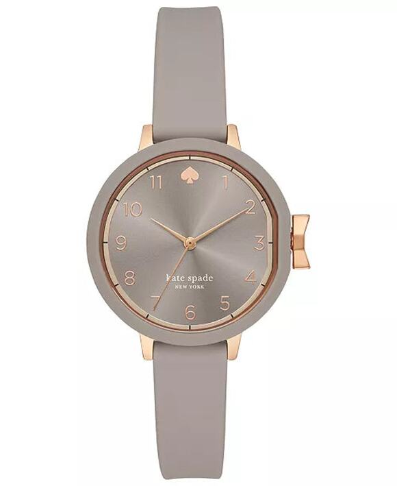 Kate Spade Ny Ksw1519 Women Watch Rose Gold Round Gray Silicone Strap Rose Gold main image 6